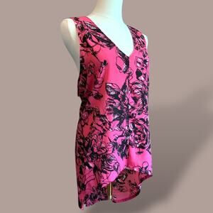 BCBGeneration Pink Floral Tank Top - Size M - Excellent